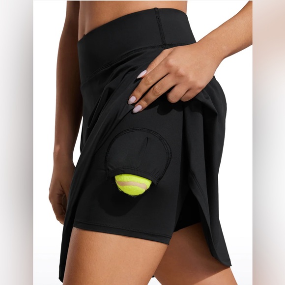 UPF 50+ High Rise Knee Length Tennis Skirts 20'' - Picture 3 of 8